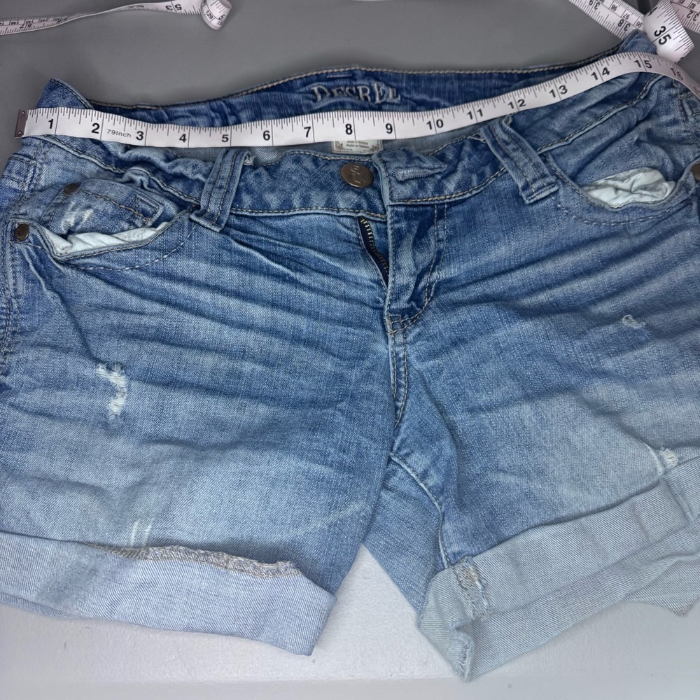 Decree Light Blue Jean Shorts